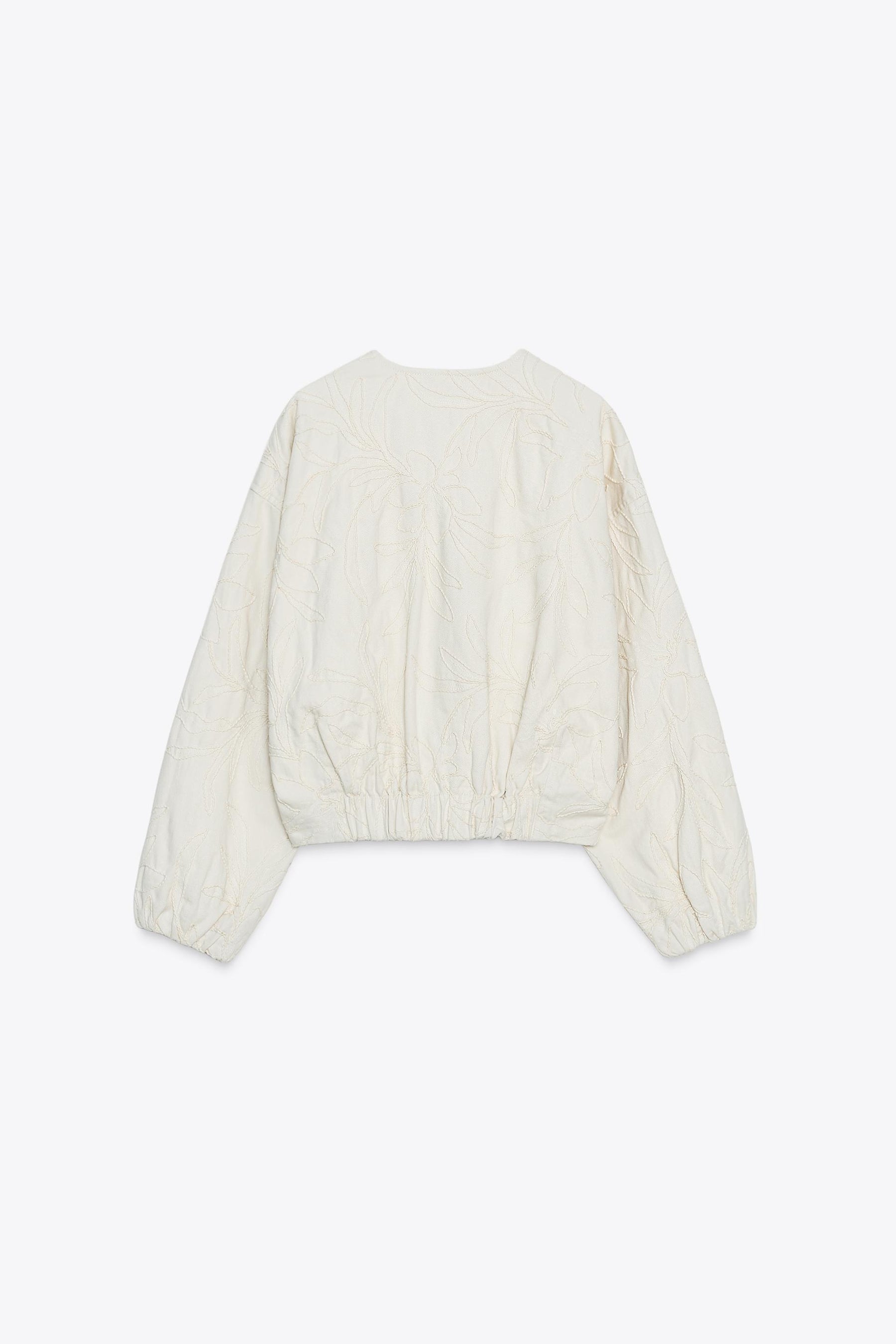 EMBROIDERED FAUX SUEDE BOMBER JACKET - Image 7