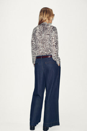 Bluse mit Tiermuster