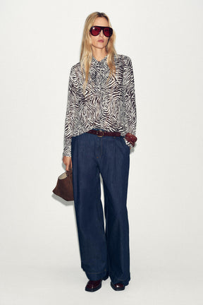 Bluse mit Tiermuster