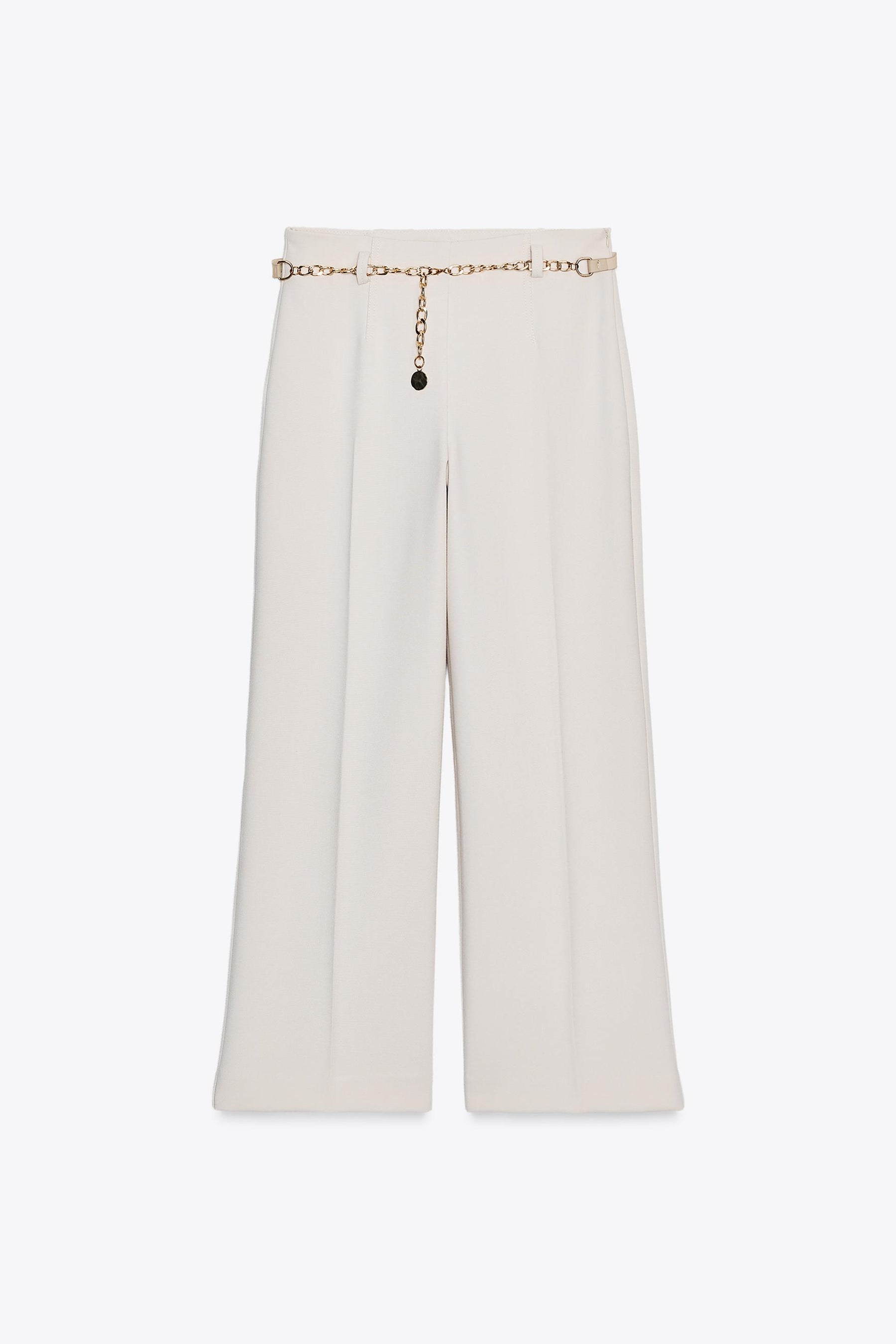 Cropped-Hose mit Kette