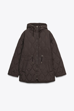 WATER-REPELLENT QUILTED JACKET WITH HOODIE - Image 7
