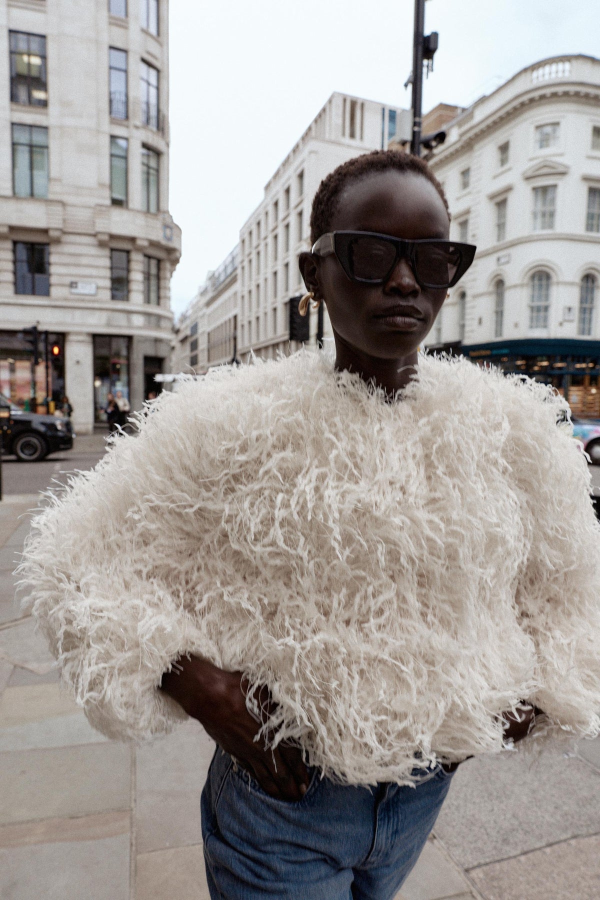 FEATHER FRINGE METALLIC THREAD JACKET - Image 2