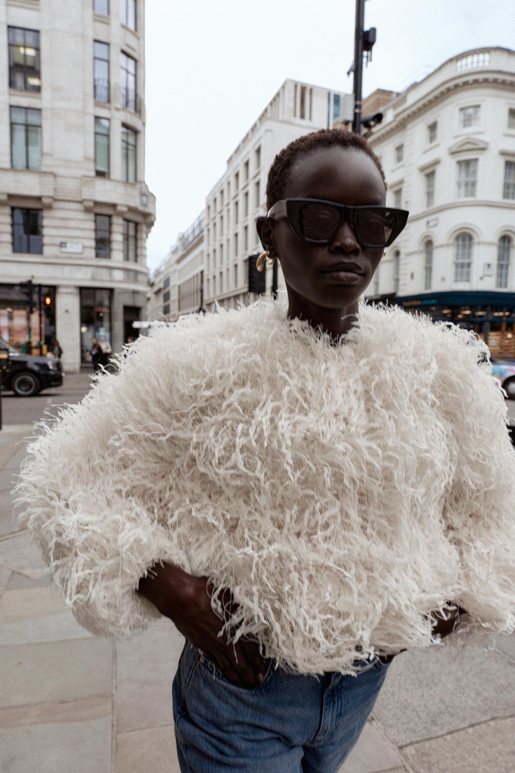 FEATHER FRINGE METALLIC THREAD JACKET - Image 2