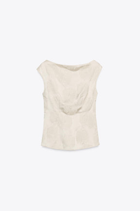 ASYMMETRISCHE JACQUARD-TOP