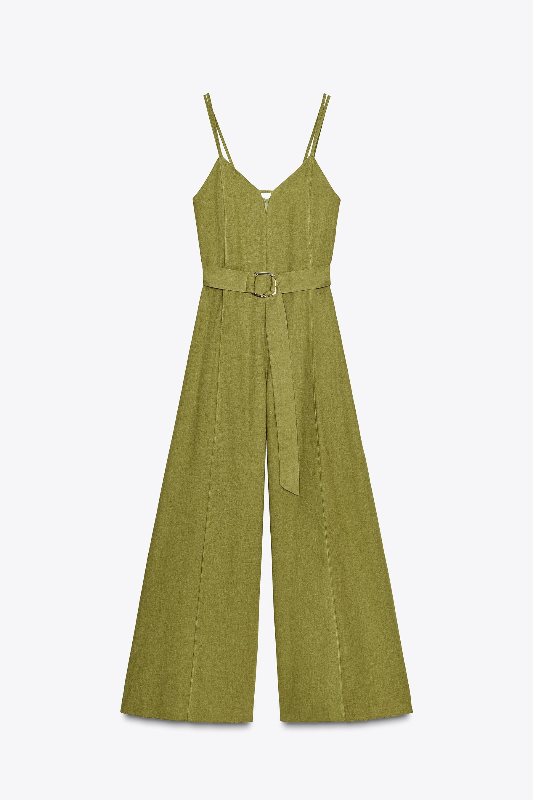 WIDE-LEG STRAPPY LINEN BLEND JUMPSUIT - Image 7