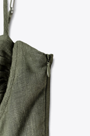 LINEN BLEND STRAPPY JUMPSUIT WITH BOWS - Image 10