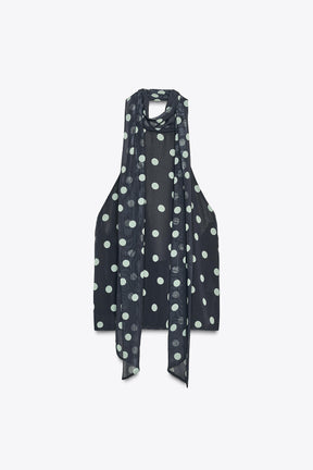 Polka Dot Neckholderbluse