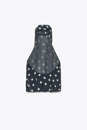 Polka Dot Neckholderbluse
