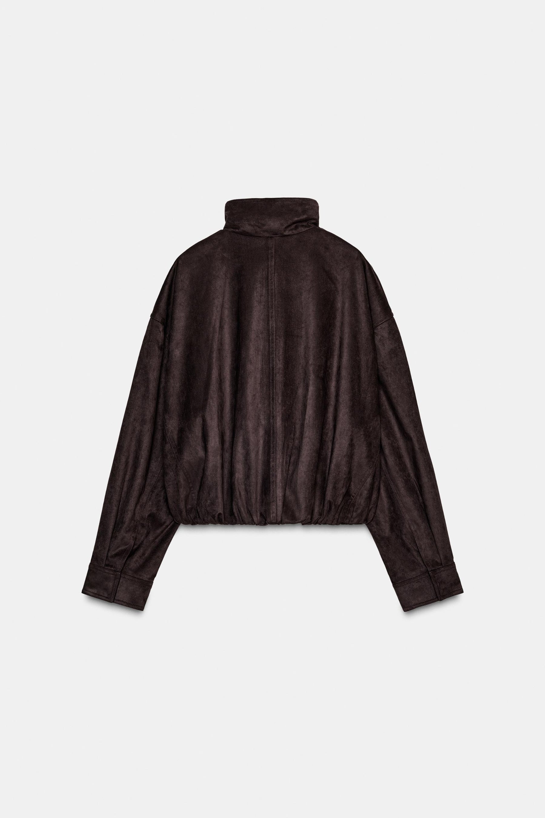 FAUX SUEDE BOMBER JACKET - Image 3