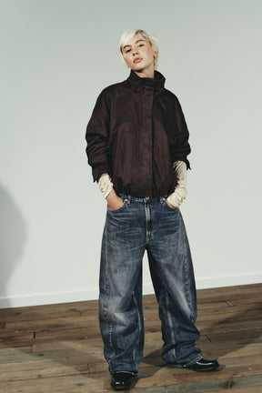 Bomberjacke aus Wildlederimitat