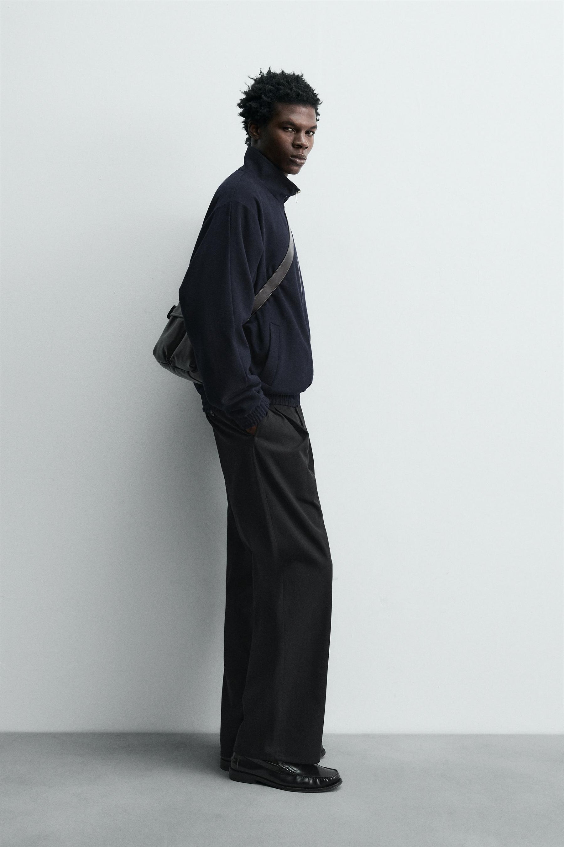 REVERSIBLE WOOL BLEND BOMBER JACKET - Image 4