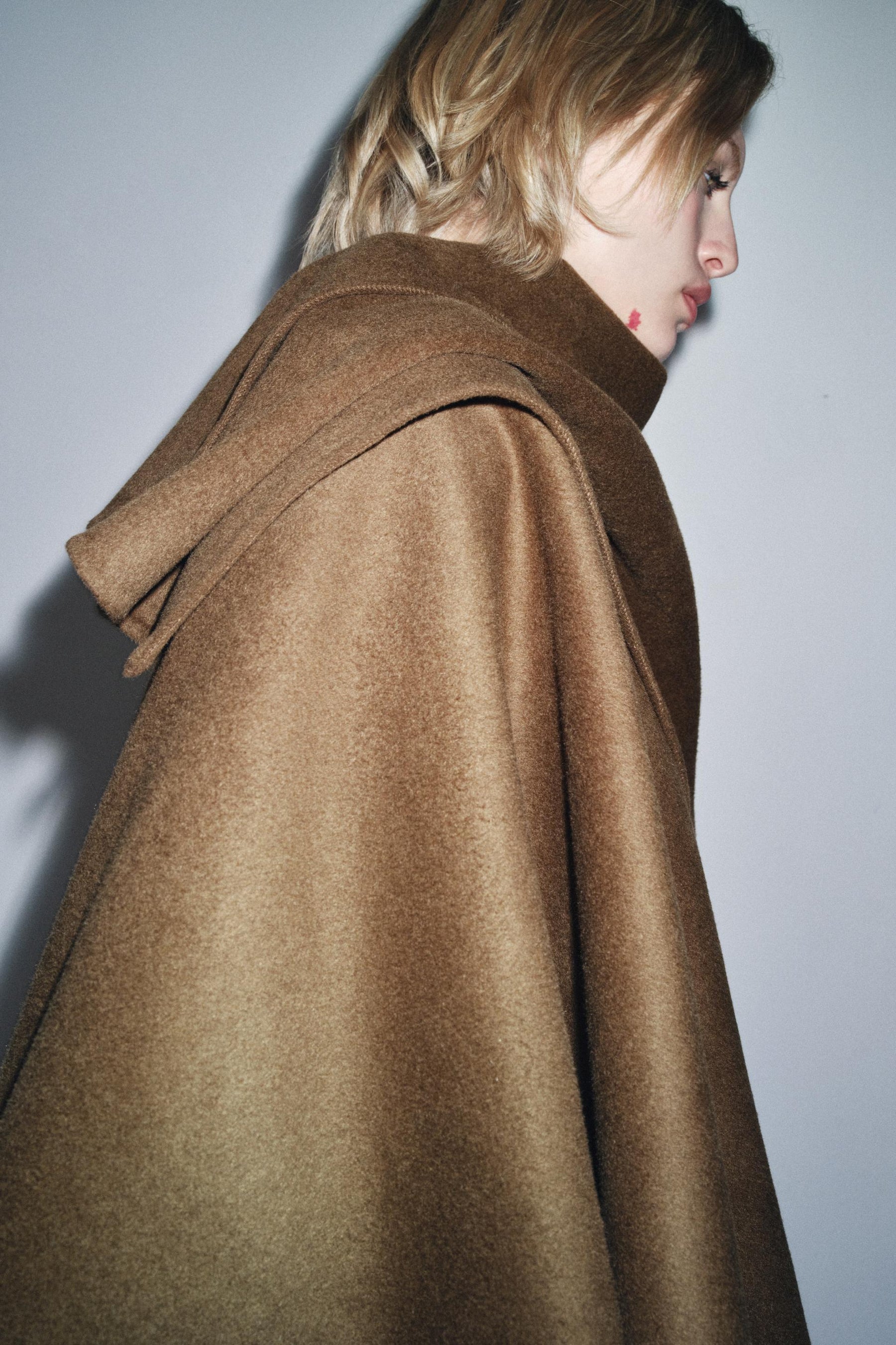 WOOL CAPE COAT ZW COLLECTION - Image 4