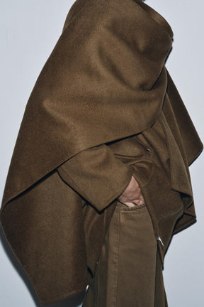 WOOL CAPE COAT ZW COLLECTION - Image 5