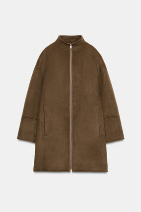 WOOL CAPE COAT ZW COLLECTION - Image 9