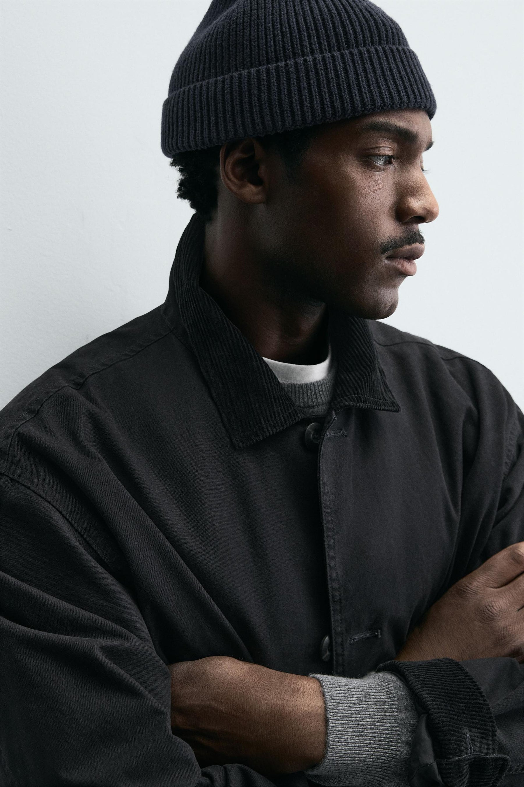 DENIM TRENCH COAT WITH CONTRAST COLLAR - Image 7