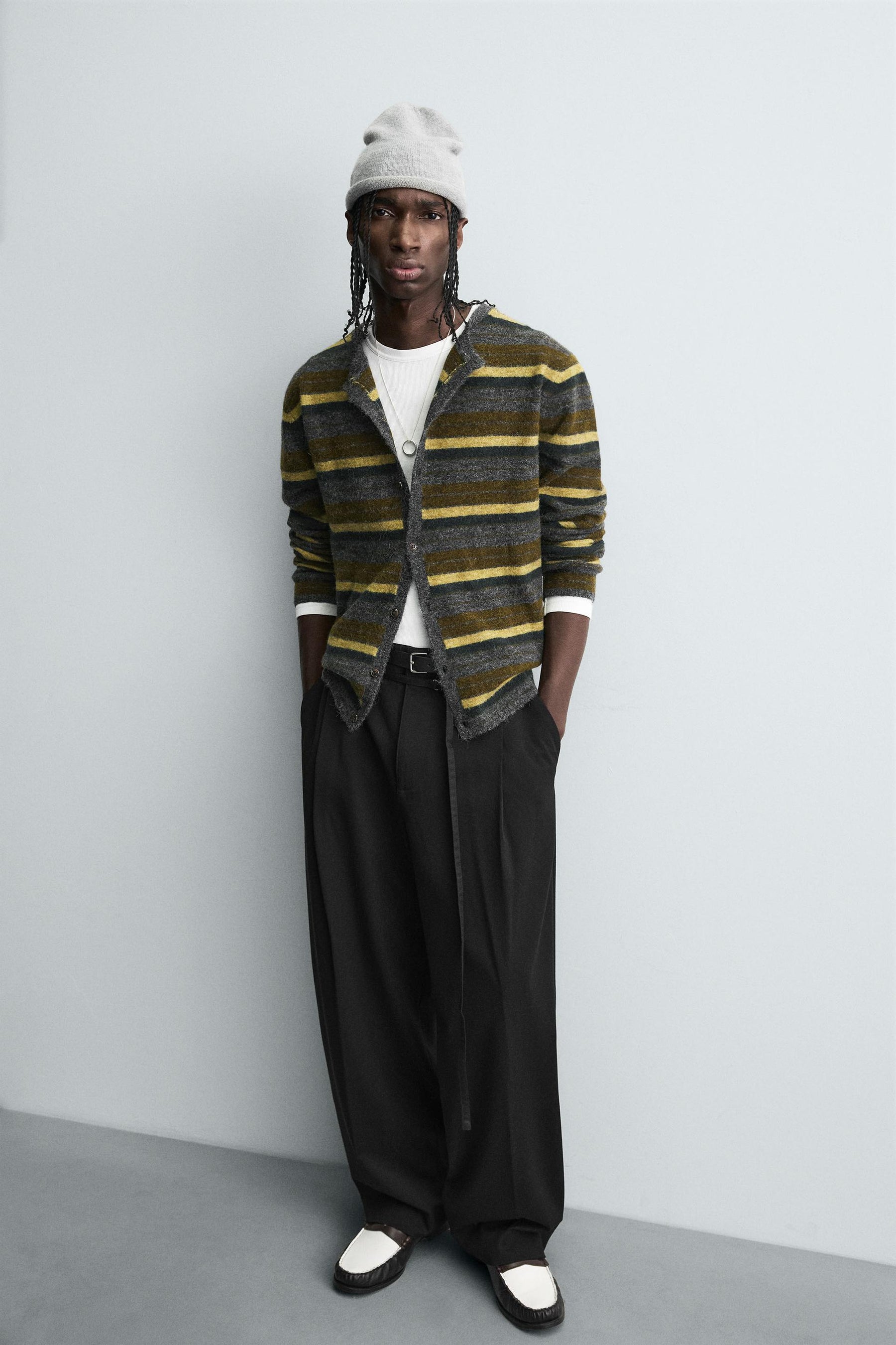 BALLOON TROUSERS WITH PLEATS AND BELT - Image 6
