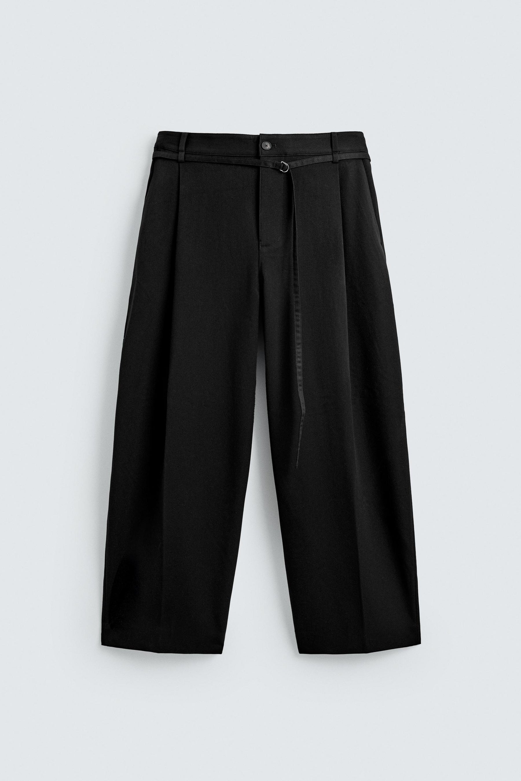 BALLOON TROUSERS WITH PLEATS AND BELT - Image 7