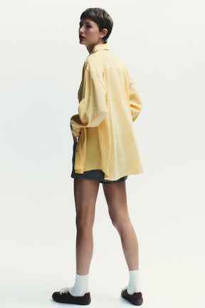 Oversize-Fließendes Hemd