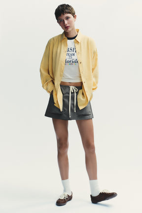 Oversize-Fließendes Hemd