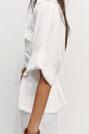 Safarihemd mit Gürtel