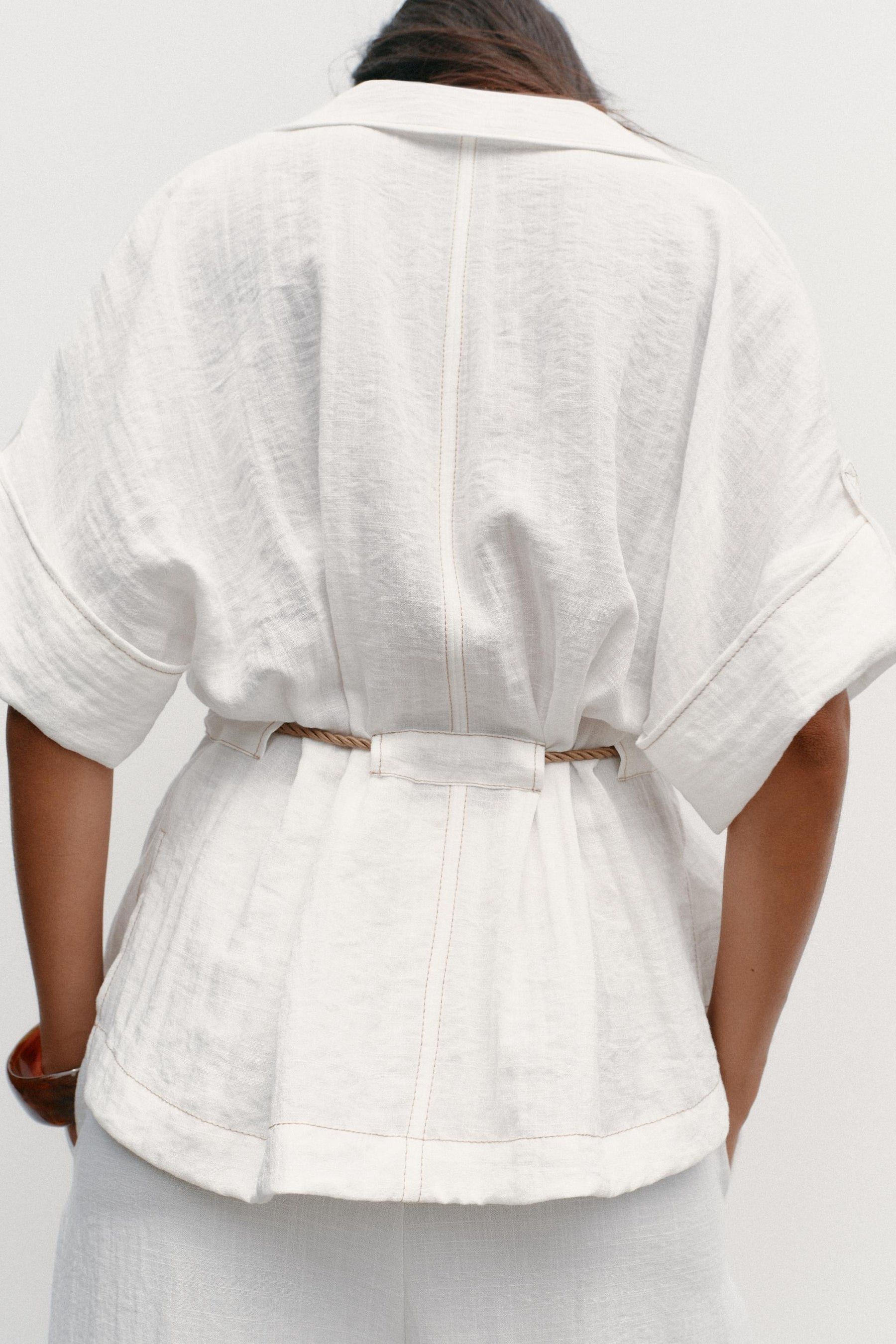 Safarihemd mit Gürtel