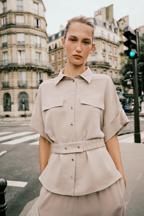 Safarihemd mit Gürtel