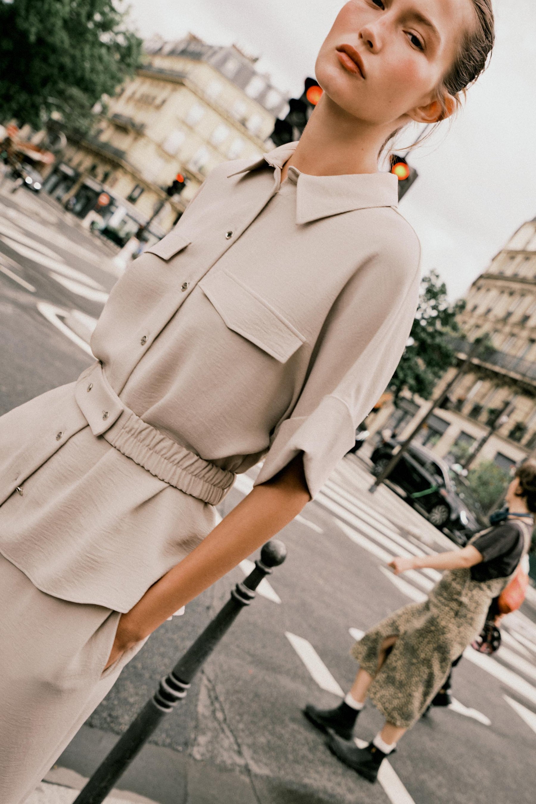 Safarihemd mit Gürtel