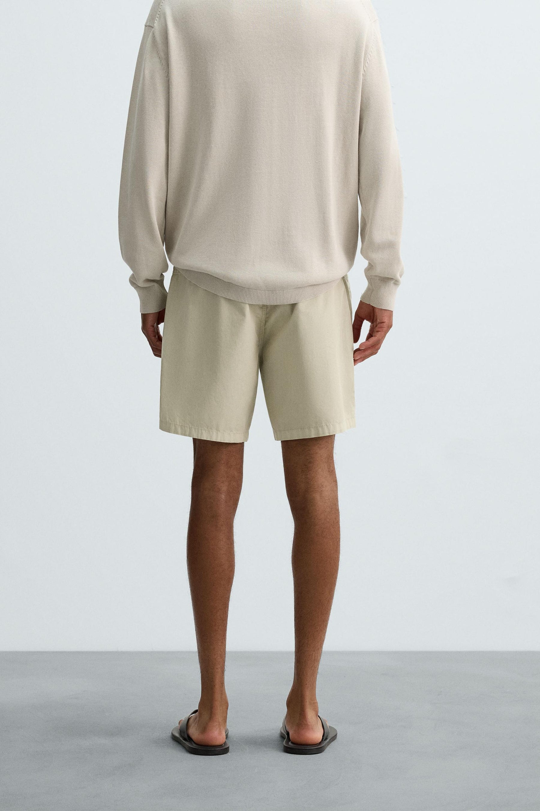 WASHED COTTON BERMUDA SHORTS - Image 3