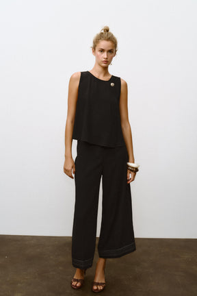 Plissierte Culotte-Hosen