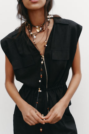 Safari-Top aus Leinenmischung