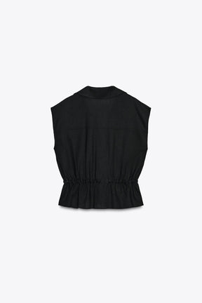 Safari-Top aus Leinenmischung