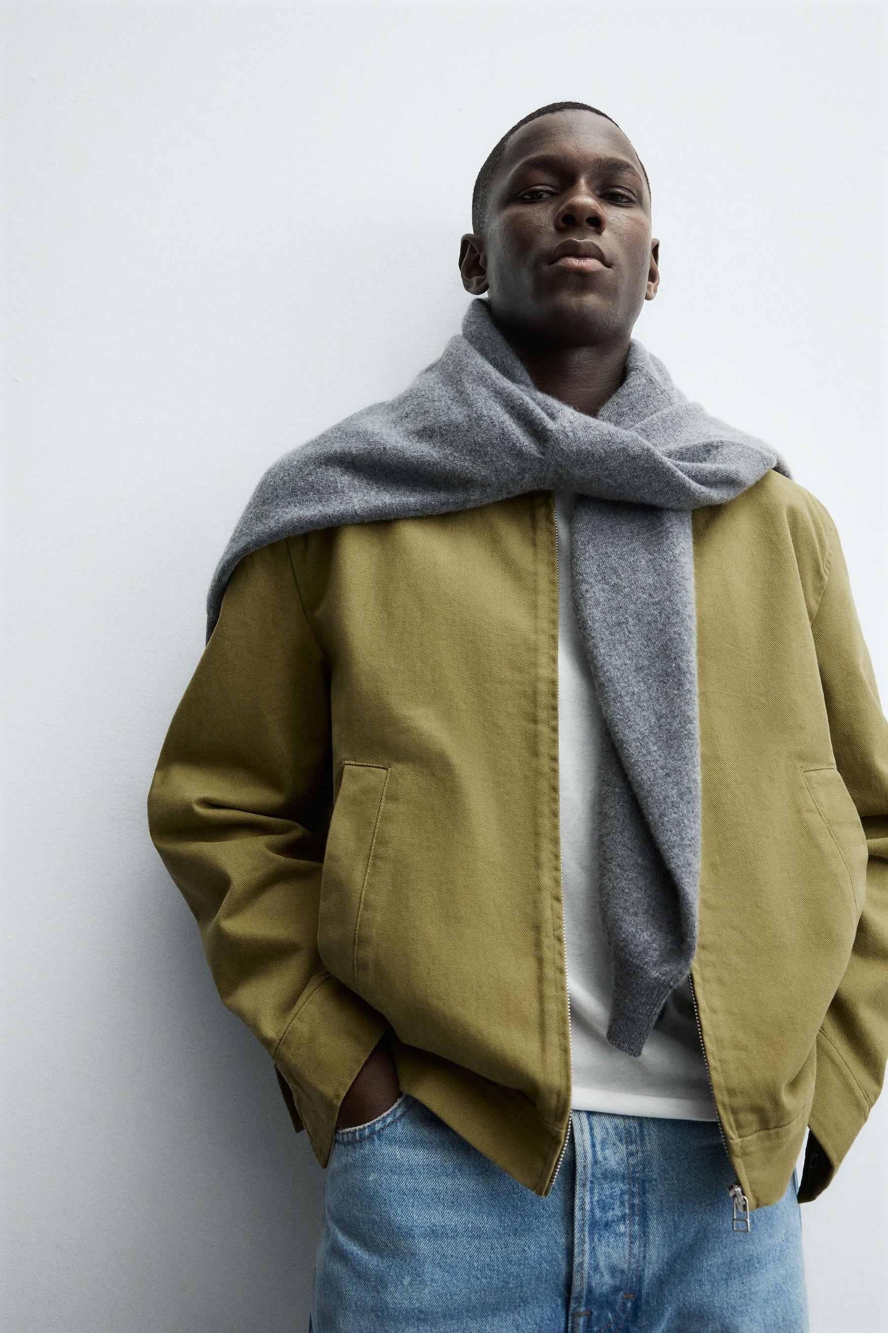 TEXTURED ZIP-UP OVERSHIRT - Image 5