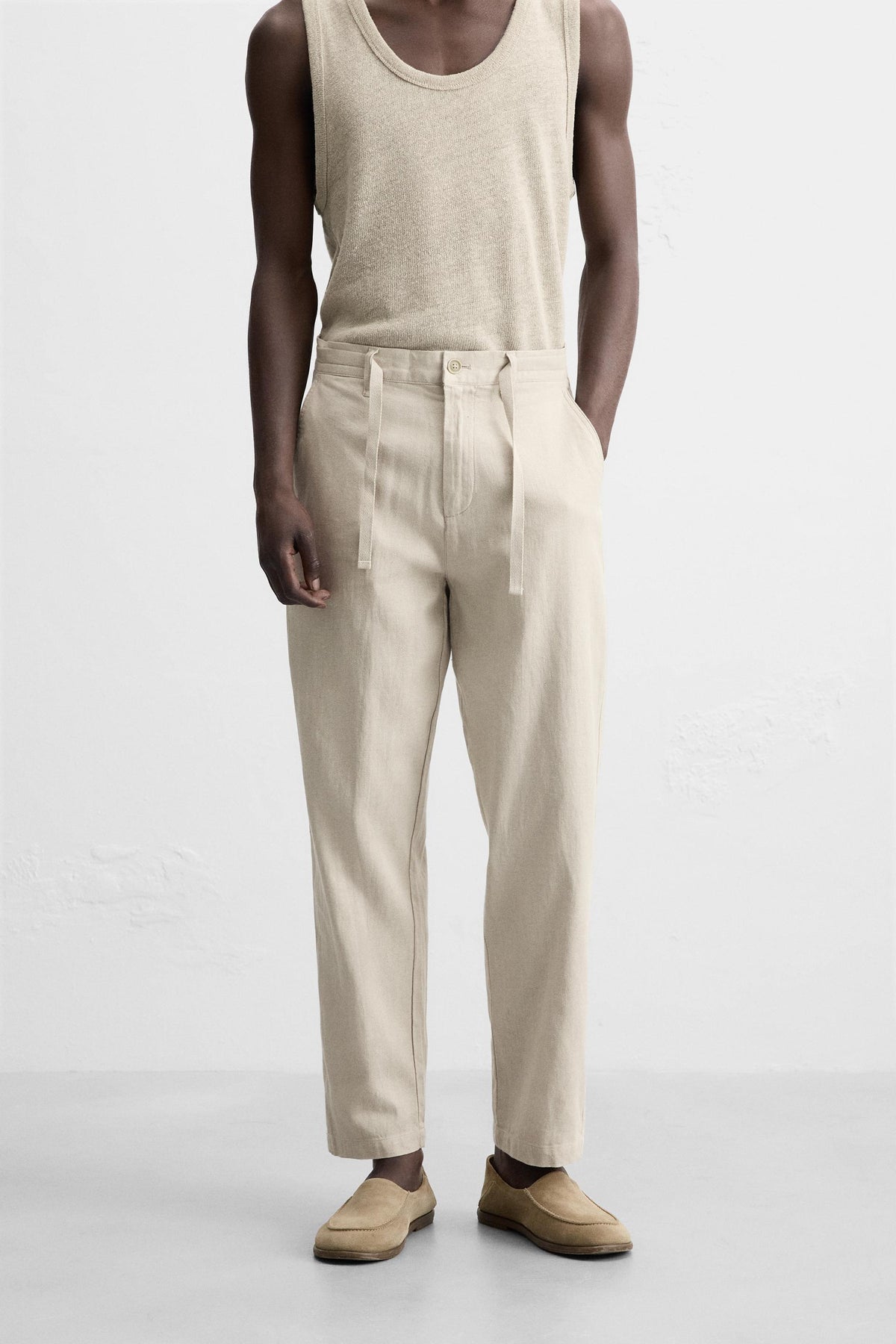 COTTON/LINEN TROUSERS - Image 2