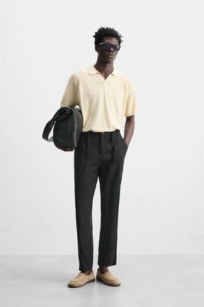 COTTON/LINEN TROUSERS - Image 1