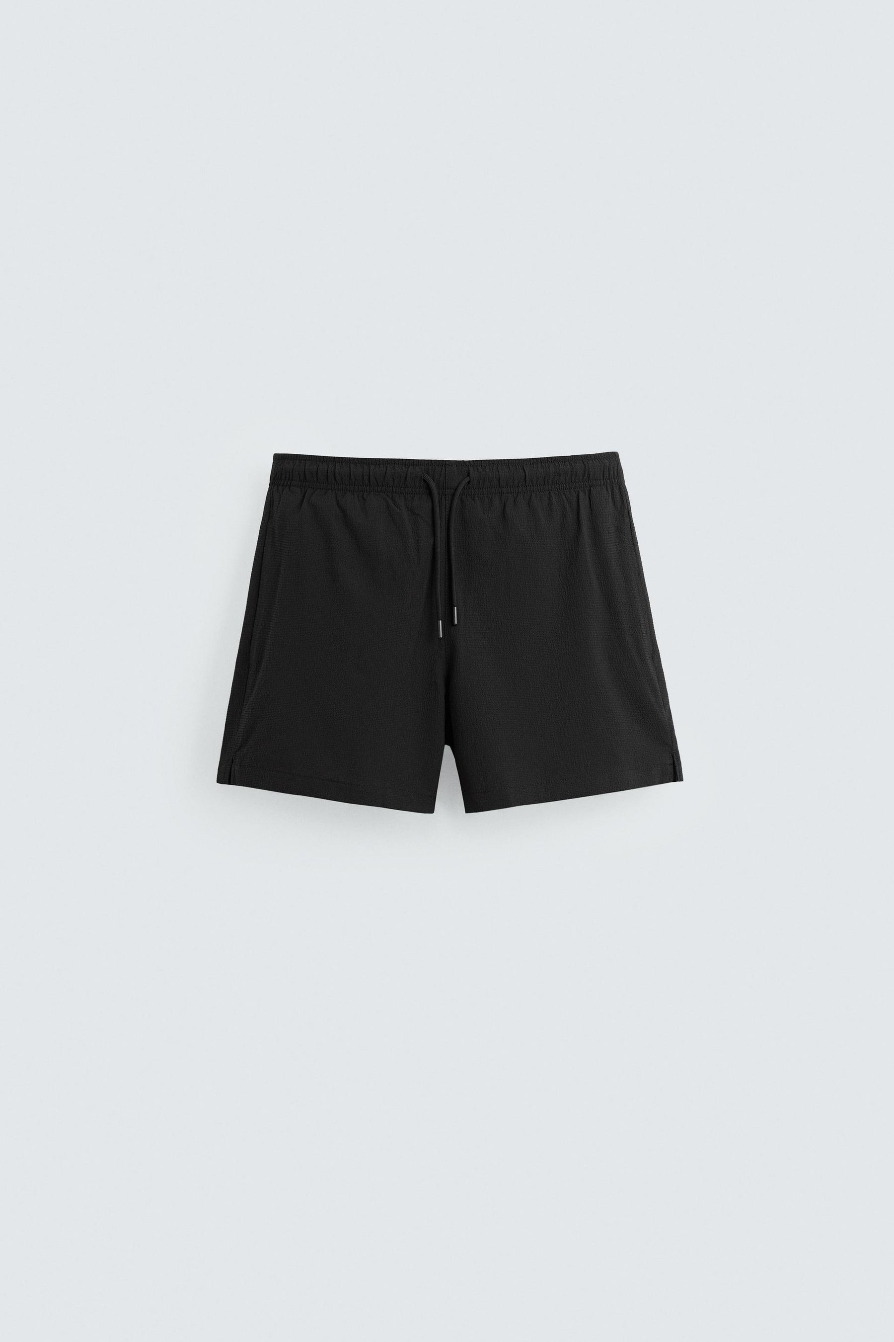 STRUCTURED MID-LENGTH SWIMMING TRUNKS - Image 1