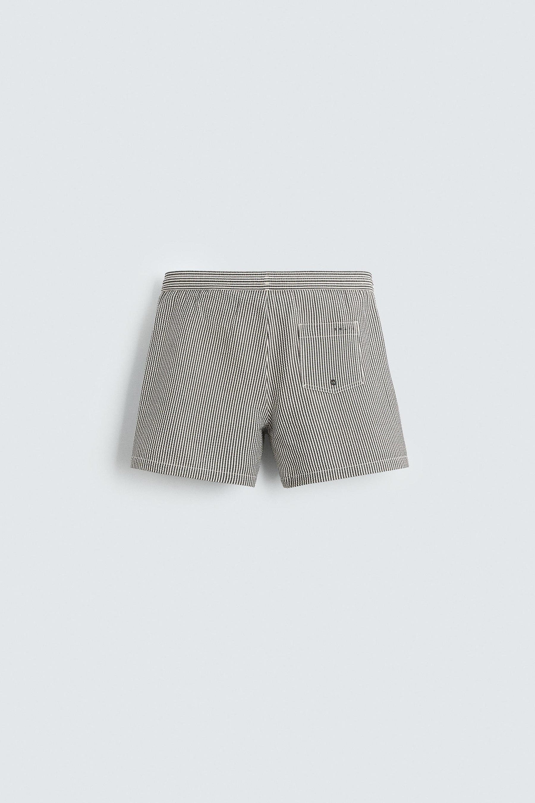 SEERSUCKER MID-LENGTH SWIMMING TRUNKS - Image 8