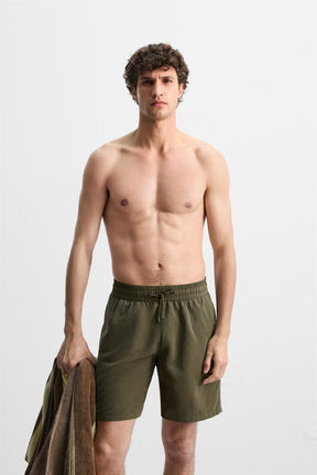 BASIC LONG SWIMMING TRUNKS - Image 2