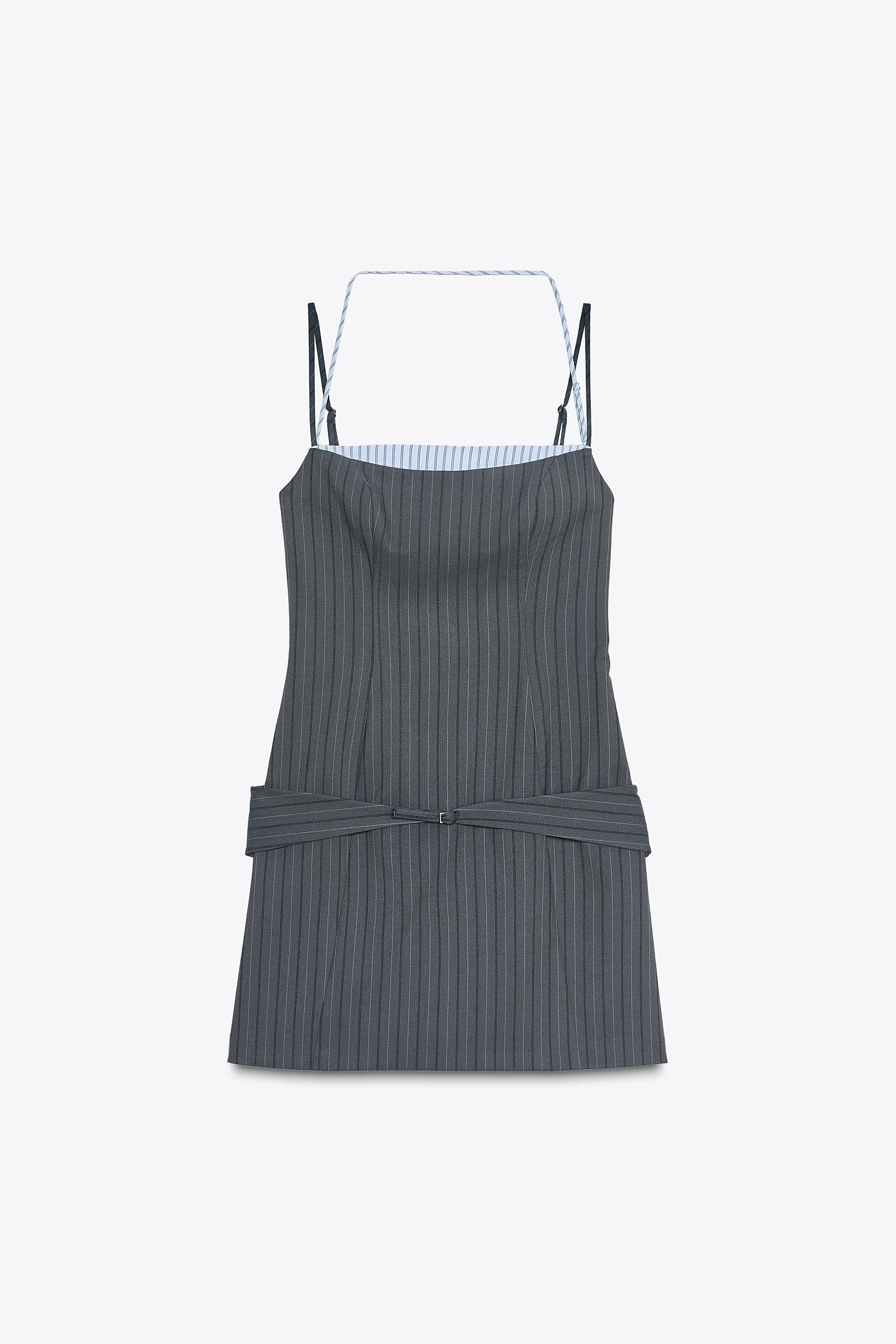 CONTRAST PINSTRIPE DRESS - Image 3