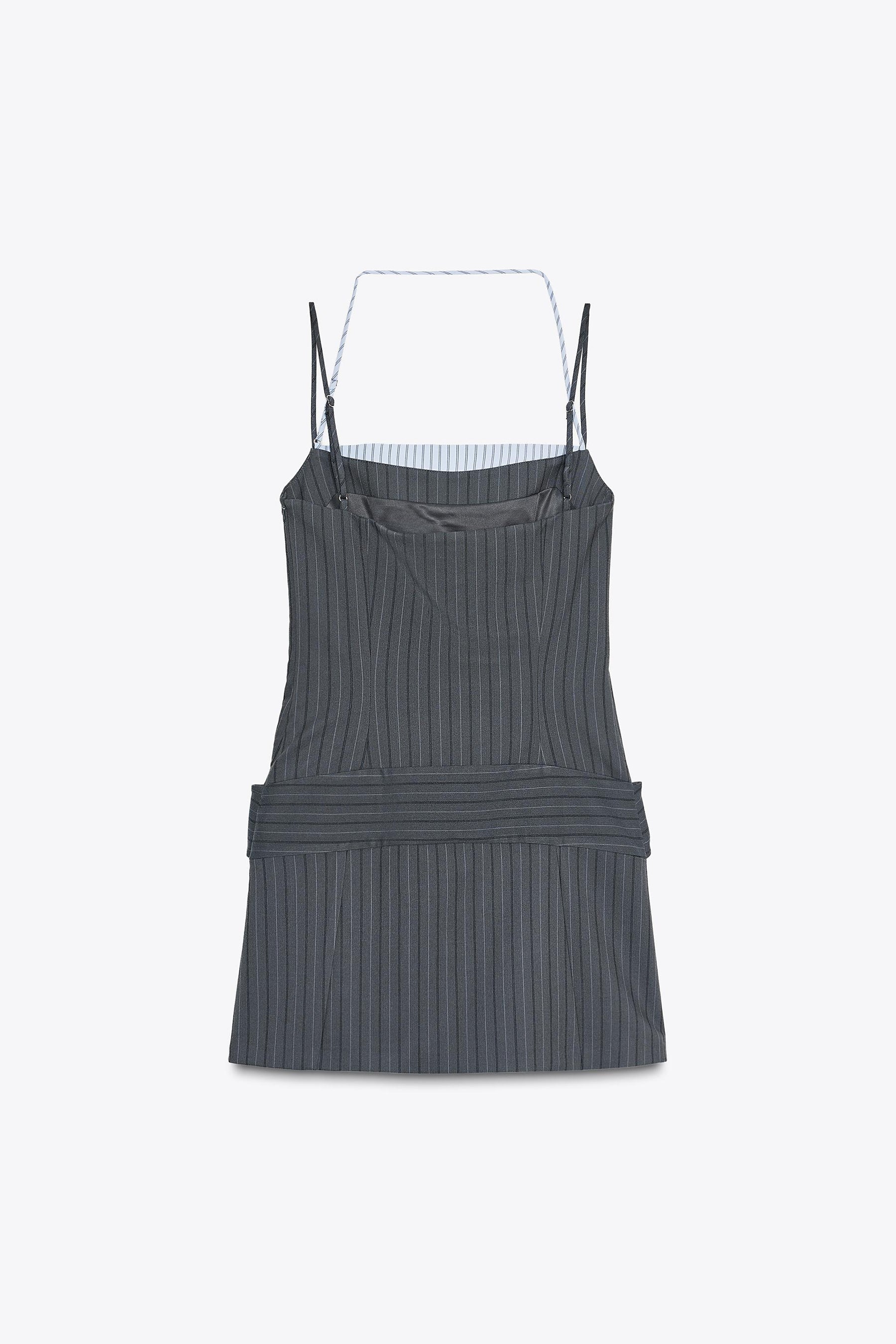 CONTRAST PINSTRIPE DRESS - Image 4