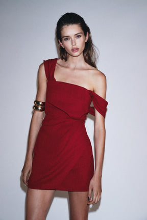 OFF-THE-SHOULDER DROP SLEEVE MINI DRESS - Image 2