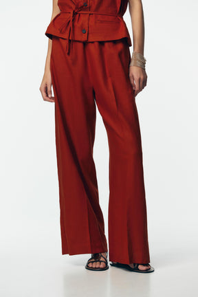 LINEN BLEND WAISTCOAT JUMPSUIT - Image 4