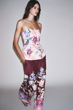 Bustier-Top mit Blumenmuster