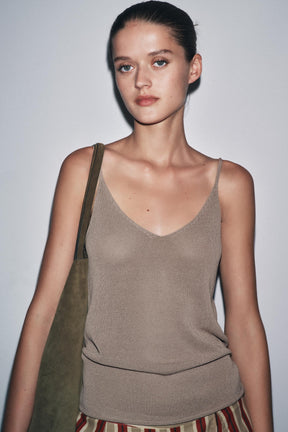 KNITTED STRAPPY TOP - Image 2