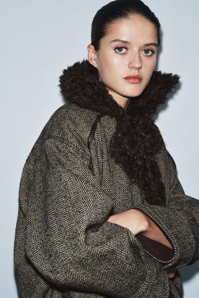 LIMITED EDITION HERRINGBONE COMBINED BOMBER JACKET - Image 2