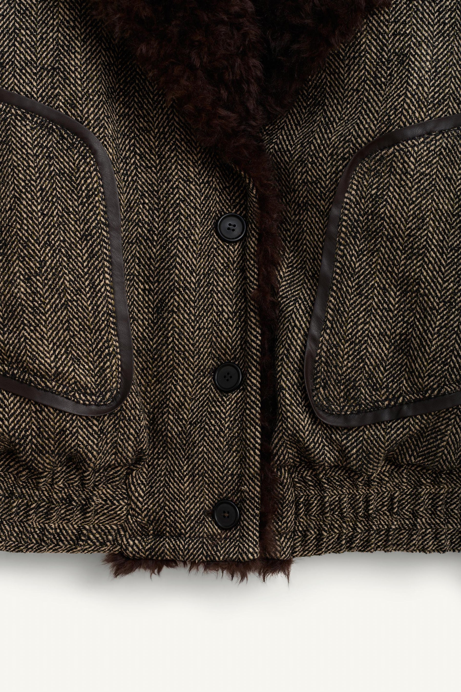 LIMITED EDITION HERRINGBONE COMBINED BOMBER JACKET - Image 8