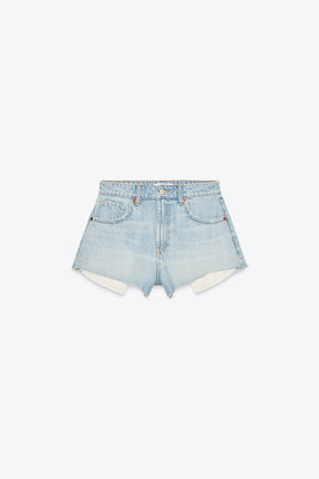 Jeansshorts mit mittelhohem Bund