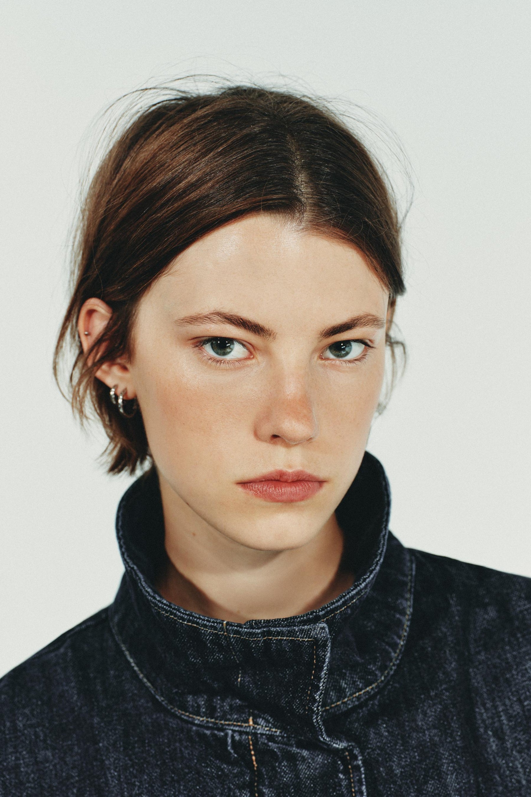 Jeansjacke mit Fledermausärmeln