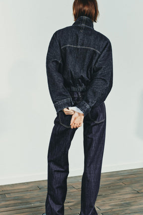 Jeansjacke mit Fledermausärmeln