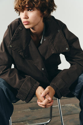 BELTED COTTON JACKET - Image 2