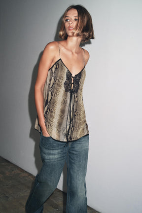 Camisole-Top mit Tiermuster